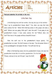 English Worksheet: Red Riding Hood