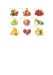 English Worksheet: About fruit