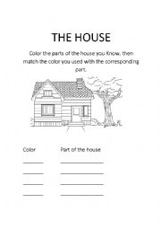 English Worksheet: The house 