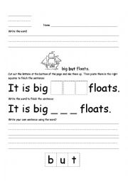 English Worksheet: sight word 