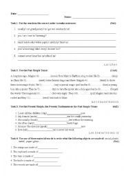 English Worksheet: TEST