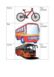 English Worksheet: Transport Card sort