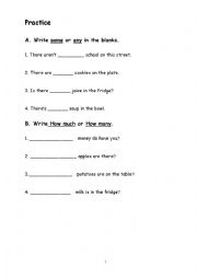 English Worksheet: practice