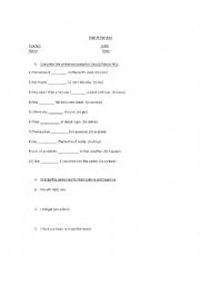 English Worksheet: Future Will