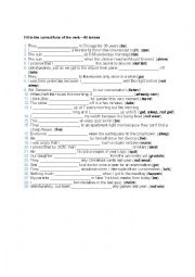 Fill In The Correct Form Of Verb - ESL worksheet by Elijah Loh