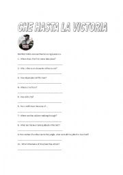 English Worksheet: CHE HASTA LA VICTORIA