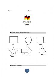 English Worksheet: Test-flags