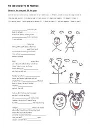 English Worksheet: We are going to be friends - Song