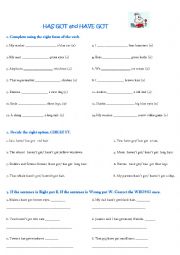 English Worksheet: Have got and Has got Exc