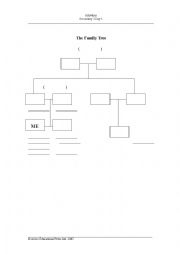 English Worksheet: Family Tree