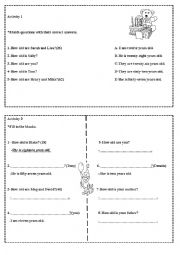 English Worksheet: how old...?