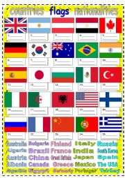 countries flags nationalities