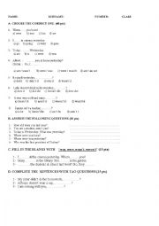 English Worksheet: check your elementaries sts