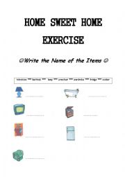 English Worksheet: Home Sweet Home Exercise