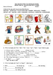English Worksheet: 5th Grade Second Term Second Exam PART-1