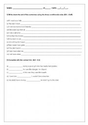 English Worksheet: Conditionals / Links