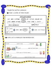 English Worksheet: Simple Past and Past Continuous