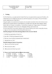 English Worksheet: on going test