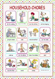 Household Chores Picture Dictionary