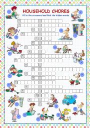 Household Chores Crossword Puzzle