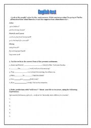 English Worksheet: future and conditionals