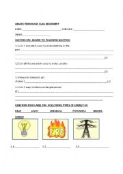 English Worksheet: History