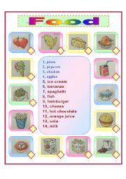 Food - ESL worksheet by nicole461845623