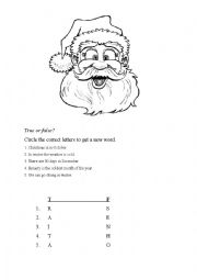 Santa Claus - True or false game