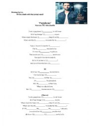 English Worksheet: Payphone by Maroon 5