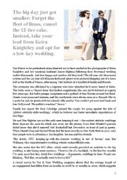 Reading - Keira Knightleys wedding