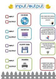 English Worksheet: input-output