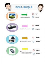 English Worksheet: input output