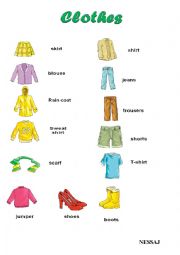 Clothes - ESL worksheet by nessaj