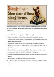 English Worksheet: Using Slang (British, American & Austrialien)