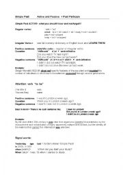 English Worksheet: EAL SCIENCE: Simple past - Active & Passive