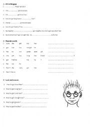 English Worksheet: multicolour twin brothers
