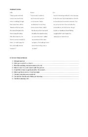 English Worksheet: weekend stories 