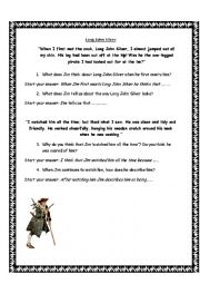 Treasure Island - Long John Silver Comprehension