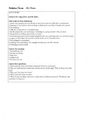 English Worksheet: Mr Clown Babylon Circus