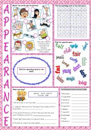 Appearance Vocabulary Exercises