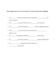 English Worksheet: Second and third conditional practice