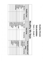 English Worksheet: healthy lifestykle