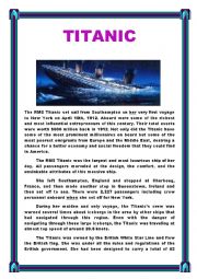 TITANIC ( Reading + Comprehension questions)