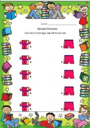 English Worksheet: Match the uppercase letters to Lowercase letters