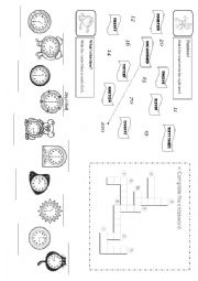 English Worksheet: Numbers and time