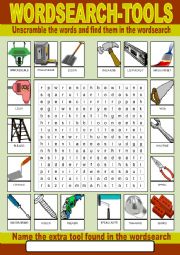 Tools Vocabulary - ESL worksheet by lolelozano