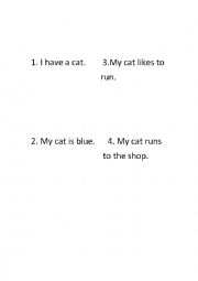 English Worksheet: Color and Animal Story to Illustrate