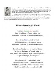 English Worksheet: Louis Armstrong 