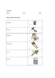 English Worksheet: concrete vocabulary