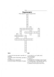 Superpower movies - crossword